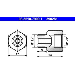Adapter, remleiding ATE 03.3510-7900.1
