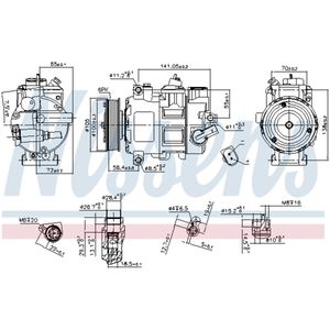 Compressor, airconditioner NISSENS 890550