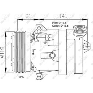 Compressor, airconditioning EASY FIT NRF 32021