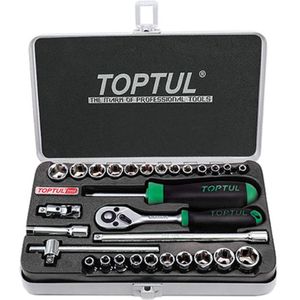 Dopsleutelset TOPTUL 1/4 29 stuks