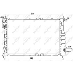Radiator, motorkoeling Economy Class NRF 53068A