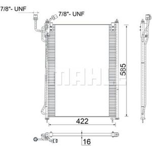 Condensator, airconditioning MAHLE AC 285 000S