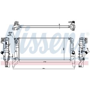 Radiator, motorkoeling NISSENS 606246