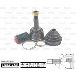 Homokineet reparatie set, aandrijfas PASCAL G11026PC