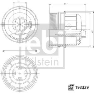 Deksel, oliefilterbehuizing FEBI BILSTEIN 193329
