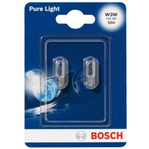 P27/7w lamp BOSCH W3W Pure Light 12V/3W, 2 Stuk