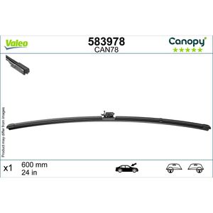 Wisserblad VALEO Canopy 583978, 600mm, Voor, 1 Stuk