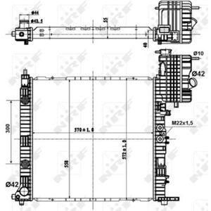 Radiator, motorkoeling NRF 50581