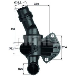 Thermostaat, koelvloeistof MAHLE TI 6 80
