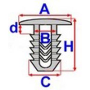 Clip ROMIX ROM 10054, 25 Stuk
