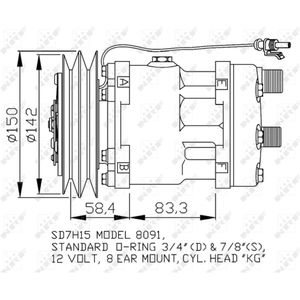 Compressor airconditioning NRF 32767