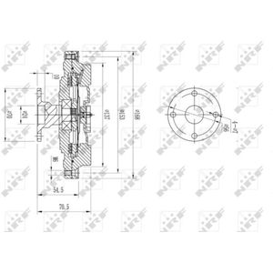 Koppeling, radiatorventilator NRF 49608