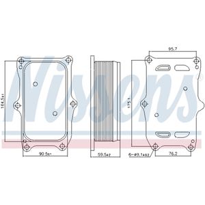 Olie radiator, motorolie NISSENS 91256