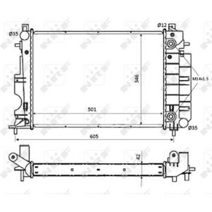 Radiator, motorkoeling EASY FIT NRF 53873