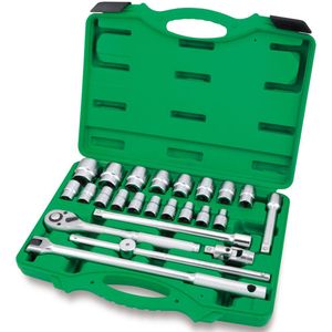 Dopsleutelset TOPTUL 1/2 24 stuks
