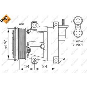 Compressor, airconditioning EASY FIT NRF 32484