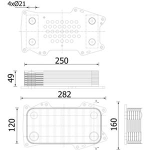Olie radiator, motorolie MAHLE CLC 332 000S