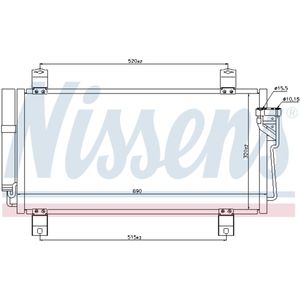 Condensator, airconditioning NISSENS 940032