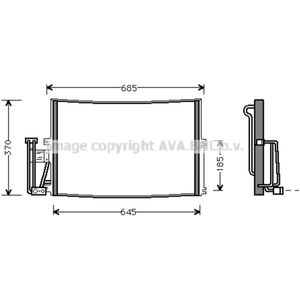 Condensator, airconditioning AVA COOLING OLA5241 AVA