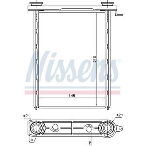 Warmtewisselaar, interieur verwarming NISSENS 73343