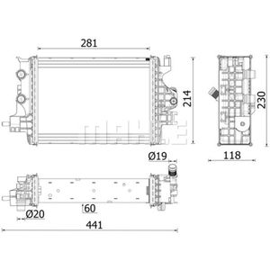 Radiator, motorkoeling MAHLE CR 2634 000P
