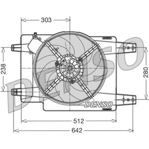 Koelventilatorwiel, motorkoeling DENSO DER01011