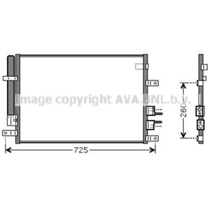 Condensator, airconditioning AVA COOLING ALA5097D AVA
