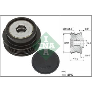 Generator vrijloop INA 535 0338 10