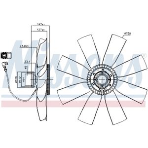 Koppeling, radiateurventilator NISSENS 86236