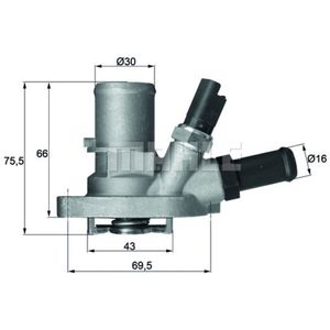 Thermostaat, koelvloeistof MAHLE TI 149 88