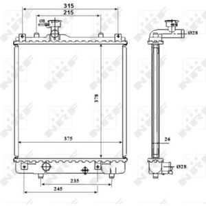 Radiator, motorkoeling NRF 53824