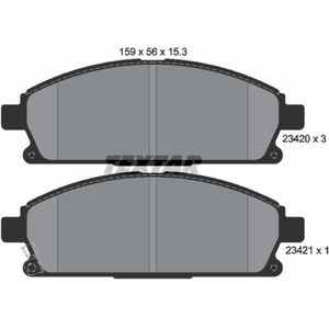 Remblokset TEXTAR 2342006, voor