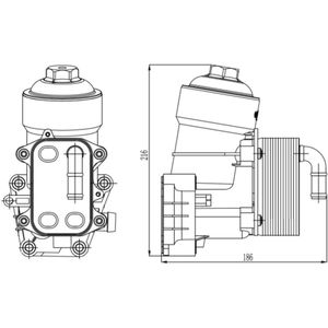 Olie radiator, motorolie NRF 31838