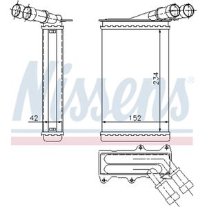 Warmtewisselaar, interieur verwarming NISSENS 71156