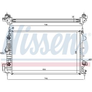 Radiator, motorkoeling NISSENS 63113A