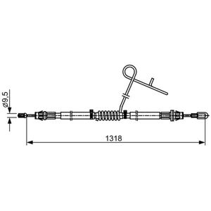 Kabel, parkeerrem BOSCH 1 987 482 559