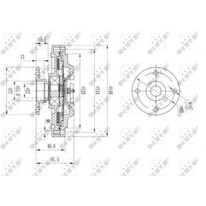 Koppeling, radiatorventilator NRF 49639