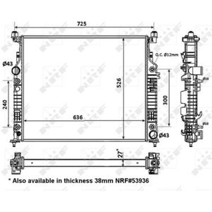 Radiator, motorkoeling EASY FIT NRF 56074