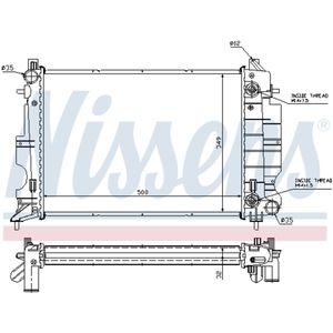 Radiator, motorkoeling NISSENS 64036A