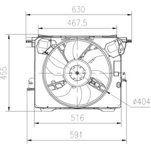 Koelventilatorwiel, motorkoeling NRF 47899