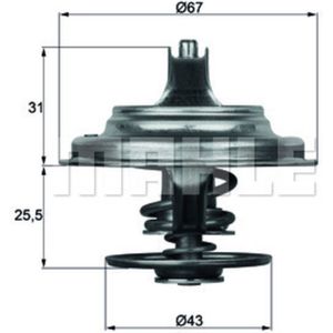 Thermostaat, koelvloeistof MAHLE TX 23 71D