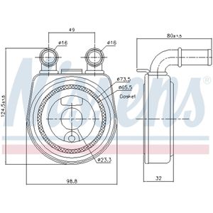 Olie radiator, motorolie NISSENS 90701