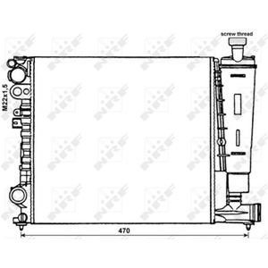 Radiator, motorkoeling NRF 58959