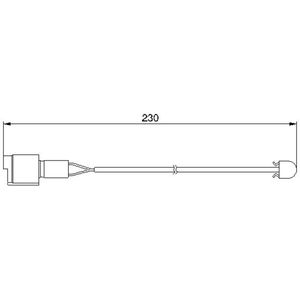 Waarschuwingscontact, remblokslijtage BOSCH 1 987 474 910