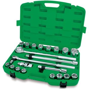 Dopsleutelset TOPTUL 3/4 21Stk(19-26 27 29 30 32 35 36 38 41 46 50 mm)