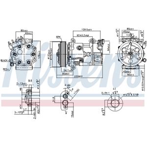 Compressor, airconditioner NISSENS 890743