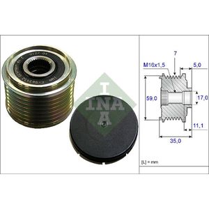 Generator vrijloop INA 535 0159 10