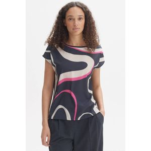 Blouse Met Korte Mouwen - Blauw