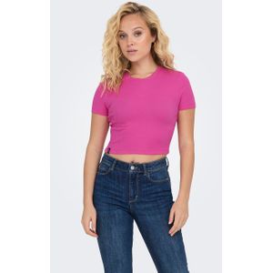Dames Tops T-shirt Uni Korte Mouw - Roze