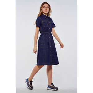 Kleedje Met Korte Mouwen - Denim